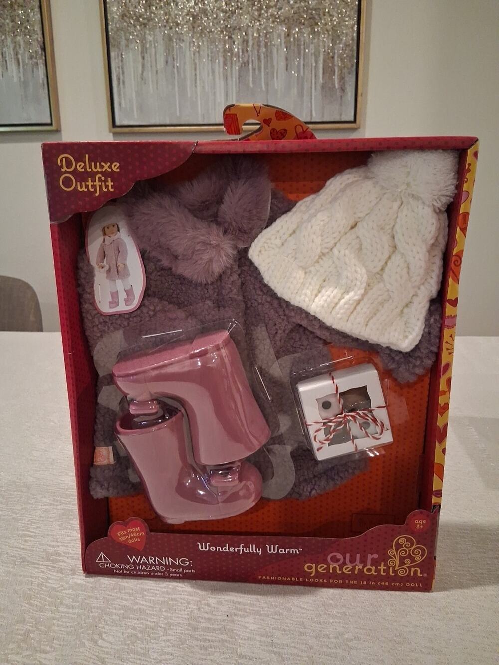 Our Generation Coat Hat Boots & TreatBox for 18" Dolls - New Old Stock